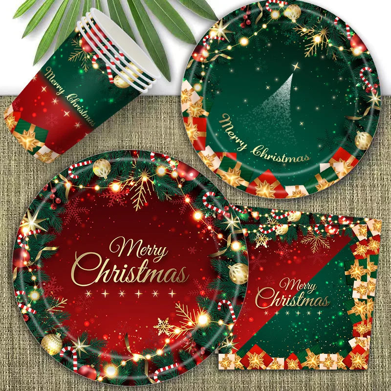 40pcs Count Festive Christmas Paper Napkins with Snowflakes,Merry Christmas Holiday Dinner,Party Birthday Decorations, Christmas