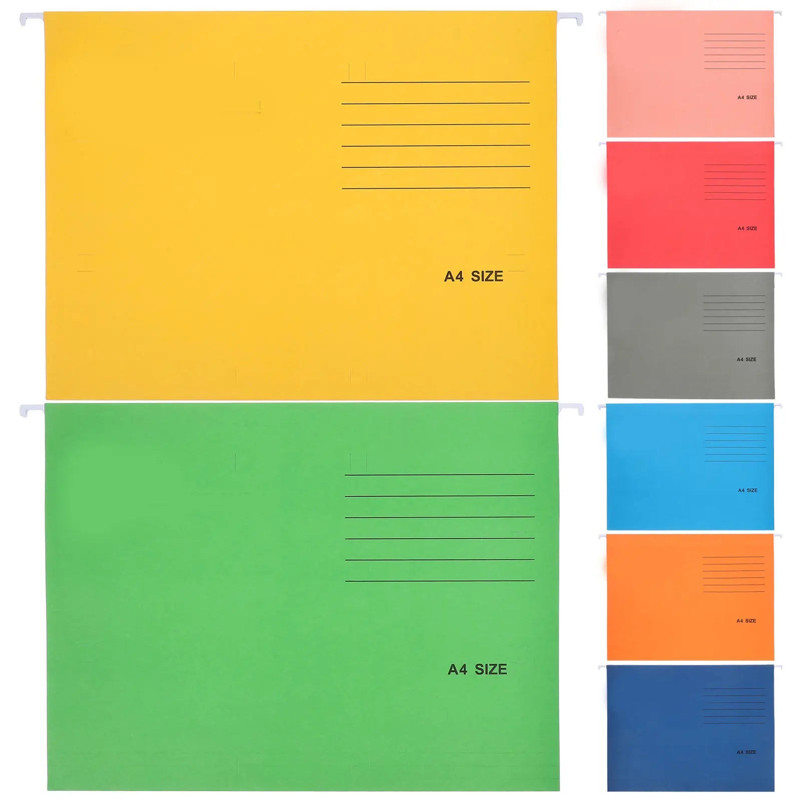 8Pcs Stylish Multi-Tier Hanging File Folder Set Stable A4 File Organizer Portable Receipts Folder Office Supplies Document Paper