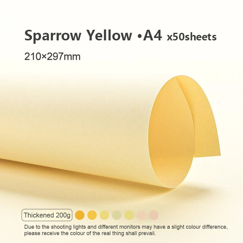 A4 Colored Cardstock 50sheets Thickened Hard Paper 200 gsm Card Stock Colorful Drawing Paper for DIY Art Card Making Scrapbook