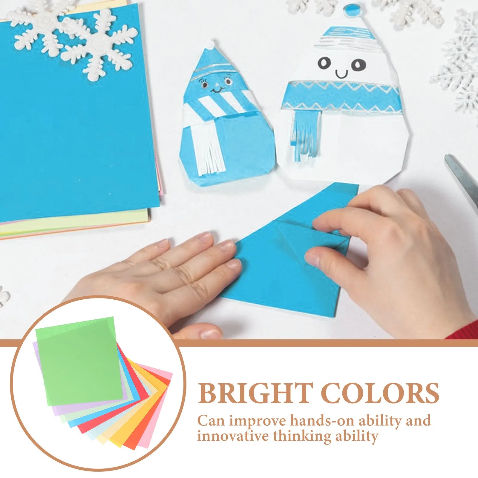 100Pcs Bright Colored Construction Paper for Art Craft Folding DIY Home Decoration Festival Gifts School Activities