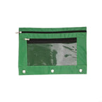Double Zipper Pen Bag 3 Rings Binders Pencil Case File Bag Pencil Box For Erasers Rulers Markers Storage