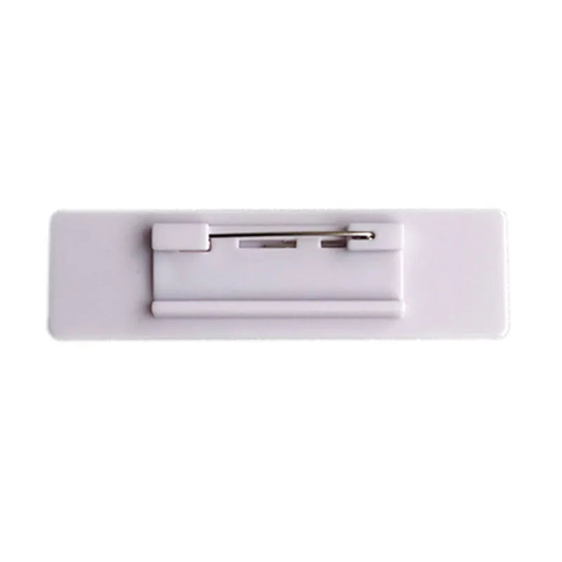10pcs Laser Engraving Name Badge Holder Round Corner Gold Color Stainless Steel Badge Blank Material 70x20mm