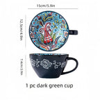 Bohemian Morning Tea Mug, 13.5 oz Ceramic Coffee Mug for Family  Colleagues Teachers Wives  Husbands Sisters  Brothers  Funny