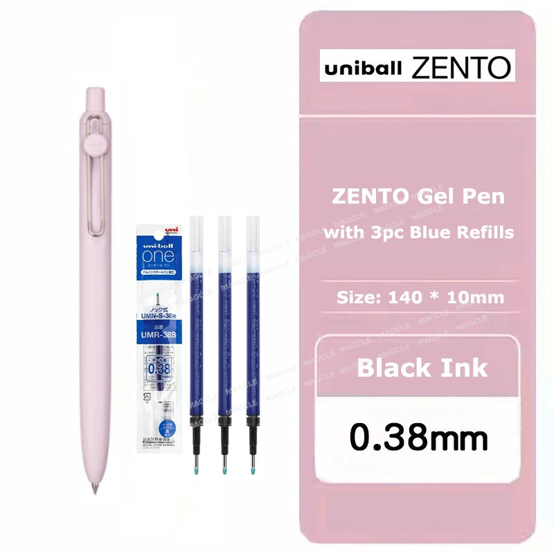 uniball ZENTO Standard 0.38/0.5mm Gel Pens,Water-Based Smooth Writing Roller Ball Pens Fit for a variety of occasions Stationery