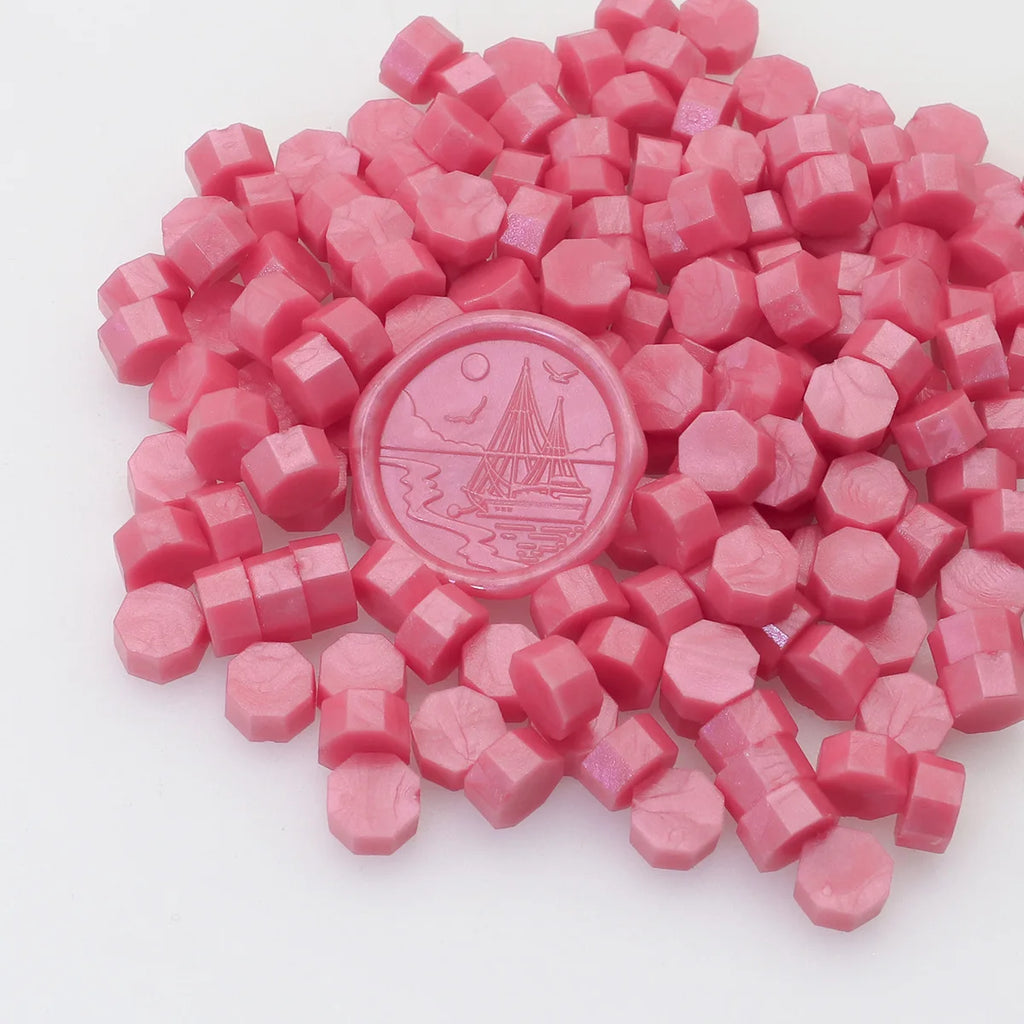 100pcs/bag Octagonal Sealing Wax Beads for Wax Stamps is Suitable for Wedding Invitations, Envelope Cards, Christmas Gift
