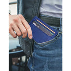 Minimalist Ultra-Thin Transparent ID Window Leather Card Holder – Unisex Compact Credit Card Wallet