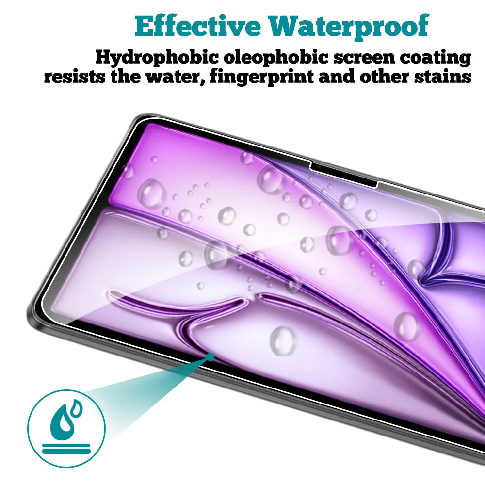 2Pcs Tempered Glass Screen Protector For ipad Pro Air 13 11 2024 M4 M2 Air 5 4 Pro 12.9 11 M3 M5 2025 2026 Film