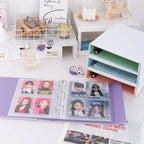 A5 Binder Photocards Magnetic D 3/7 Ring Kpop Photo Album Photocard Holder Collection Book Macaron Binder 1 2 4 Pocket Sleeves