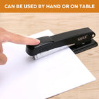 EAGLE Metal Stapler With 1000 Staple,Max 25 Sheets for Permanent/Temporary Stapling,9cm Deep Throat,Office Desk Stapler