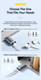 Essager USB Sound Card External Mini Sound Card USB to 3.5mm Interface Stereo Audio Adapter for PS4 PS5 Swittch Laptop Headset