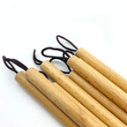 5 Pcs High Quality Wood Calligraphic Brush Weasel Rabbit Mix Hair Writing Brush Sharp Soft Wolf Xiaokai Regular Script China Pen