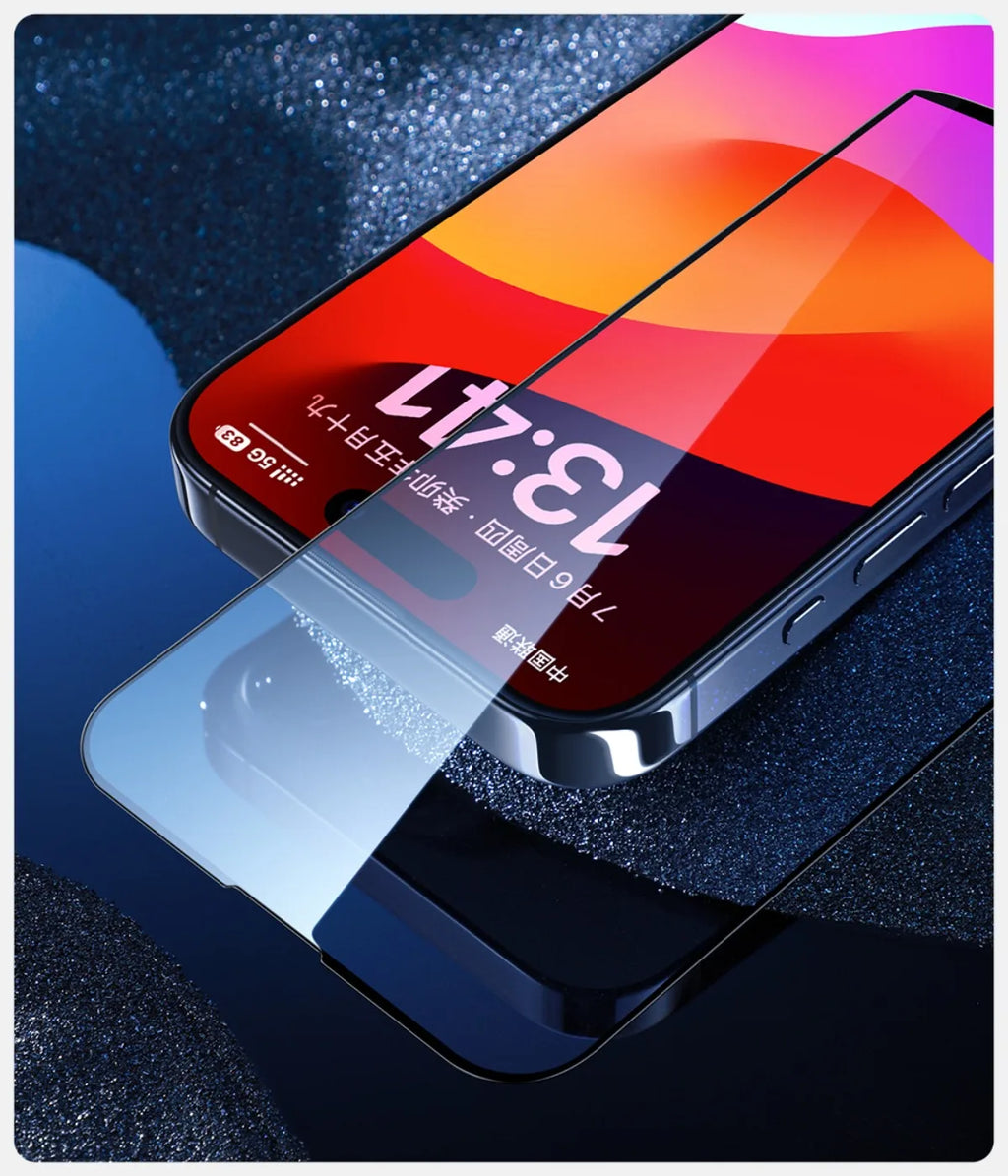 SmartDevil Full Cover Tempered Glass for iPhone 17 17Pro Max 16ProMax 16Pro Screen Protector for iPhone 15Pro HD Anti-blue Light