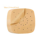 50pcs Air Fryer Parchment  Disposable Steamer Liners Kitchen Cookers Oil-proof Paper Barbecue Fryer Baking Accessories      0151