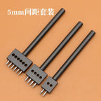 3PCS Leather Punching Die Set Manual Hole Punch Tool Multi Round Punch for Leather Crafting DIY Leather Working Handmade Tools