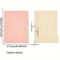 1sets 4pcs A4/B5/A5 PP Plastic Binder Index Divider Sheets 30 Holes Tab Divider for Notebook Rectangle Mixed Color