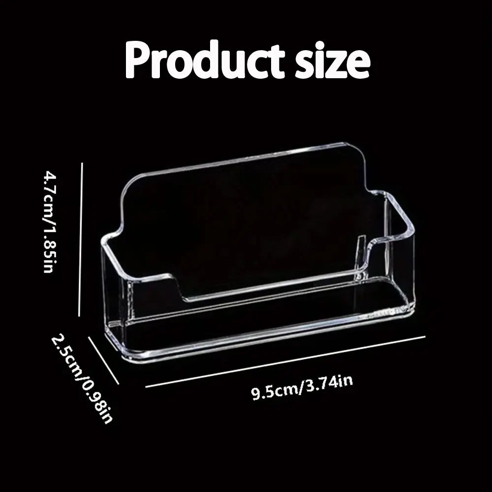 Transparent plastic business card holder, acrylic business card display stand, 30-40 business cards