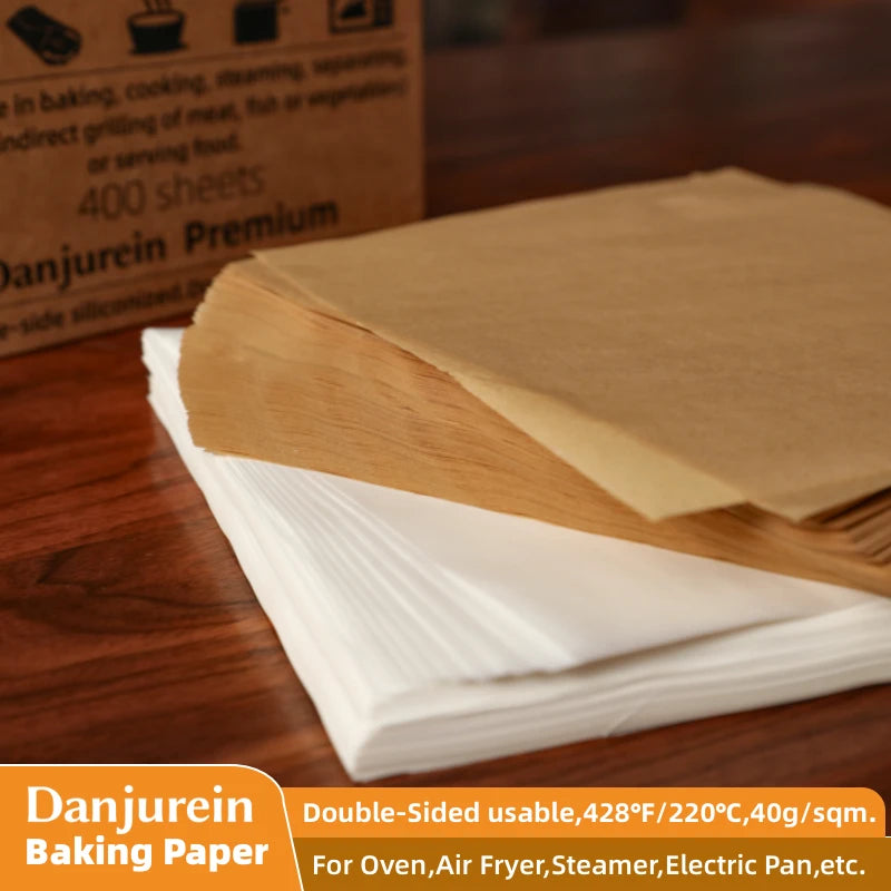 Parchment Paper Baking Paper Non-Stick Precut Square 4” to 12” Baking Sheets Oven Grilling Air Fryer Steaming Bread Cake Cookie