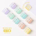10PC Acrylic Push Clip Pusher Transparent Paper File Document Classification Clips Stationery Index Holder Clamp Office Sorting