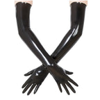 Red Latex Long Gloves Opera Latex Moulded Rubber Gloves Club wear Costumes