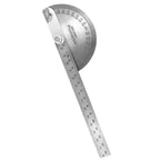 180 Degree Adjustable Protractor 14.5cm Stainless Steel Angle Gauge Round Finder Head Caliper Measuring Ruler Tool