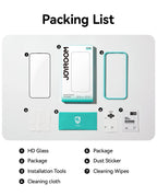 Joyroom 1/2/3pcs HD Glass Screen Protector for iPhone 16 15 14 13 12 11 Pro Max Full Screen Tempered Glass Protection for iPhone