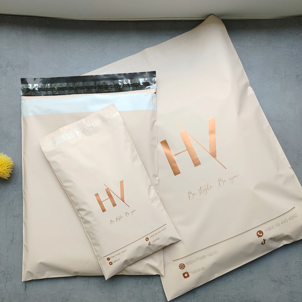 Environmentally friendly custom printing logo, luxurious matte white plastic mailing envelope, polyethylene shipping bag 50pcs