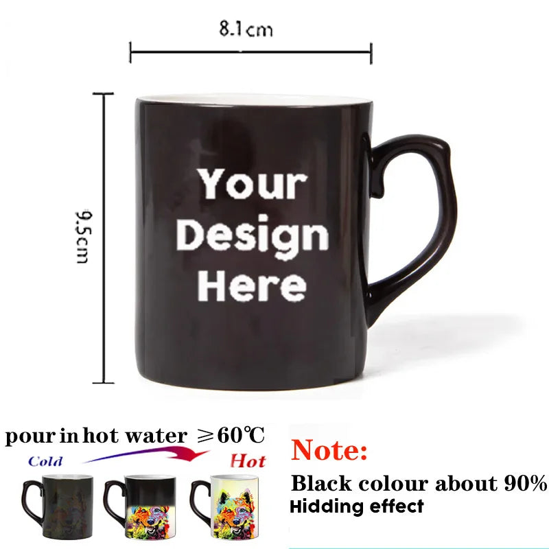 Personalised Magic Mugs Custom Colour Changing Cup Heat Activated Any Image Photo Or Text Printed On Mug Dad Mothers Day Gift