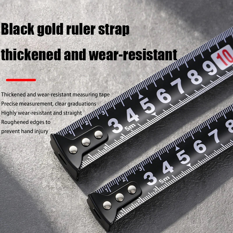 Self-locking/Brake Dual-mode Steel Telescopic Tape Measure, High-precision Wear-resistant Heavy-duty Reliable Measuring Tool.