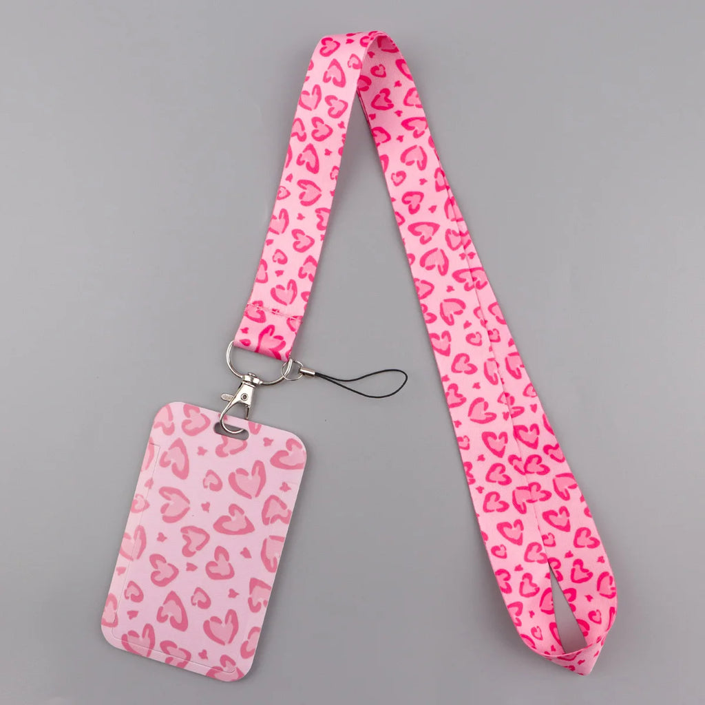 Heart Credential Holder Minimalist Style Lanyards for Key Neck Strap For Card Badge Gym Keychain Keyring Accessories Gifts