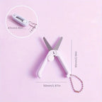1pc Mini Portable Folding Scissors Creative In Pastel Colors Stainless Steel Paper Cutting Art Projects Office School Supplies