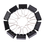 10/20/30/40/50Pcs Black Metal Binder Clips 25mm/ 32mm Notes Letter Paper Clip Office Supplies Binding Securing