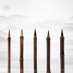 Traditional Chinese Writing Brushes Bamboo Wolf's Hair Writing Brush for Calligraphy Painting Practice Brush