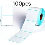 100PCS Direct Thermal Shipping Labels 40×30/70×30/70×70/100×100mm, Premium Commercial Thermal Sticker Paper with Permanent Adhes