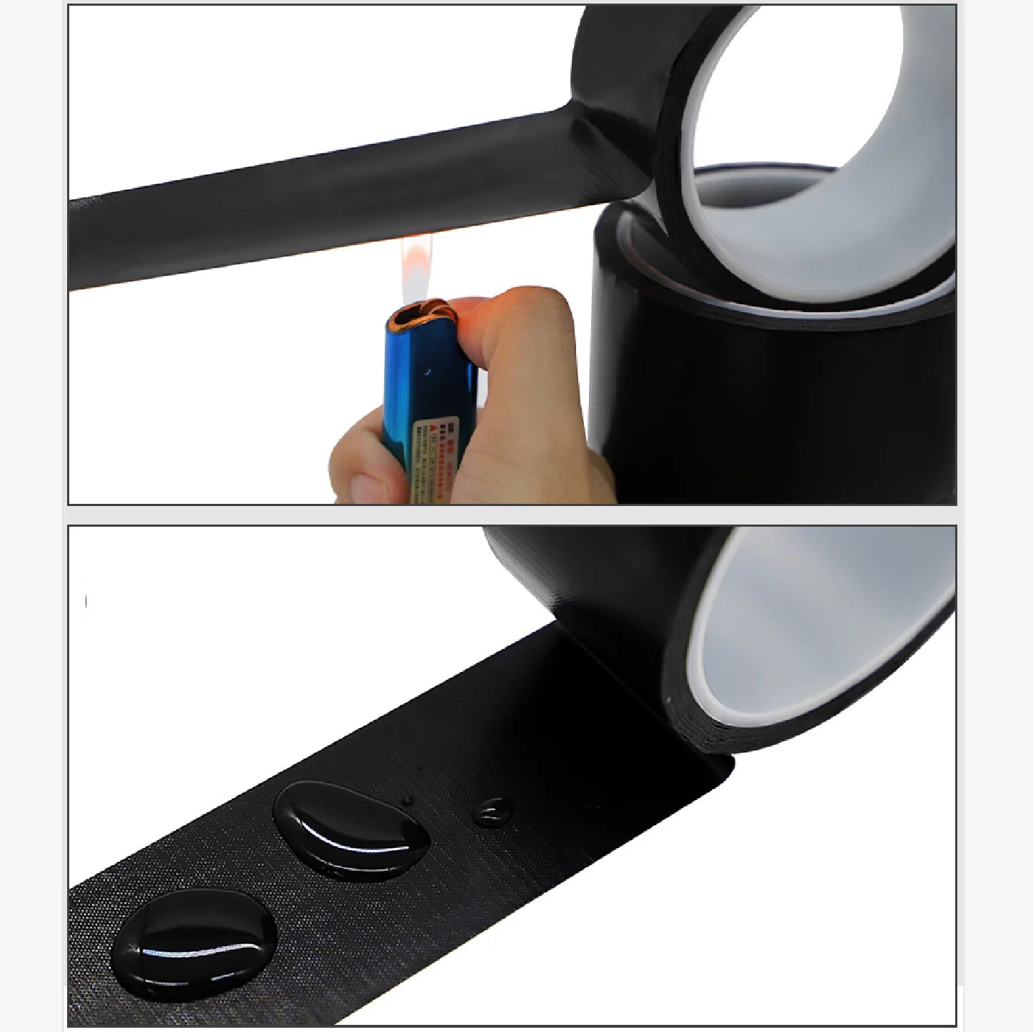 Black PTFE Te-Flon Tape High Temperature Resistant 300 Degrees Vacuum Machine Packaging Sealing Insulating Tape 10M/Rolls