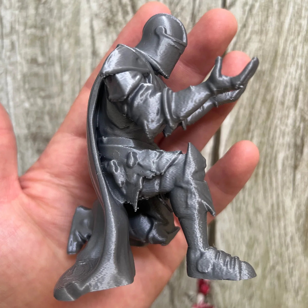 (9*7.6cm) 3D Printed Medieval Knight Pen Holder Black Silver Warrior Statue Desk Organizer Creative Office Decor Stationery Gift