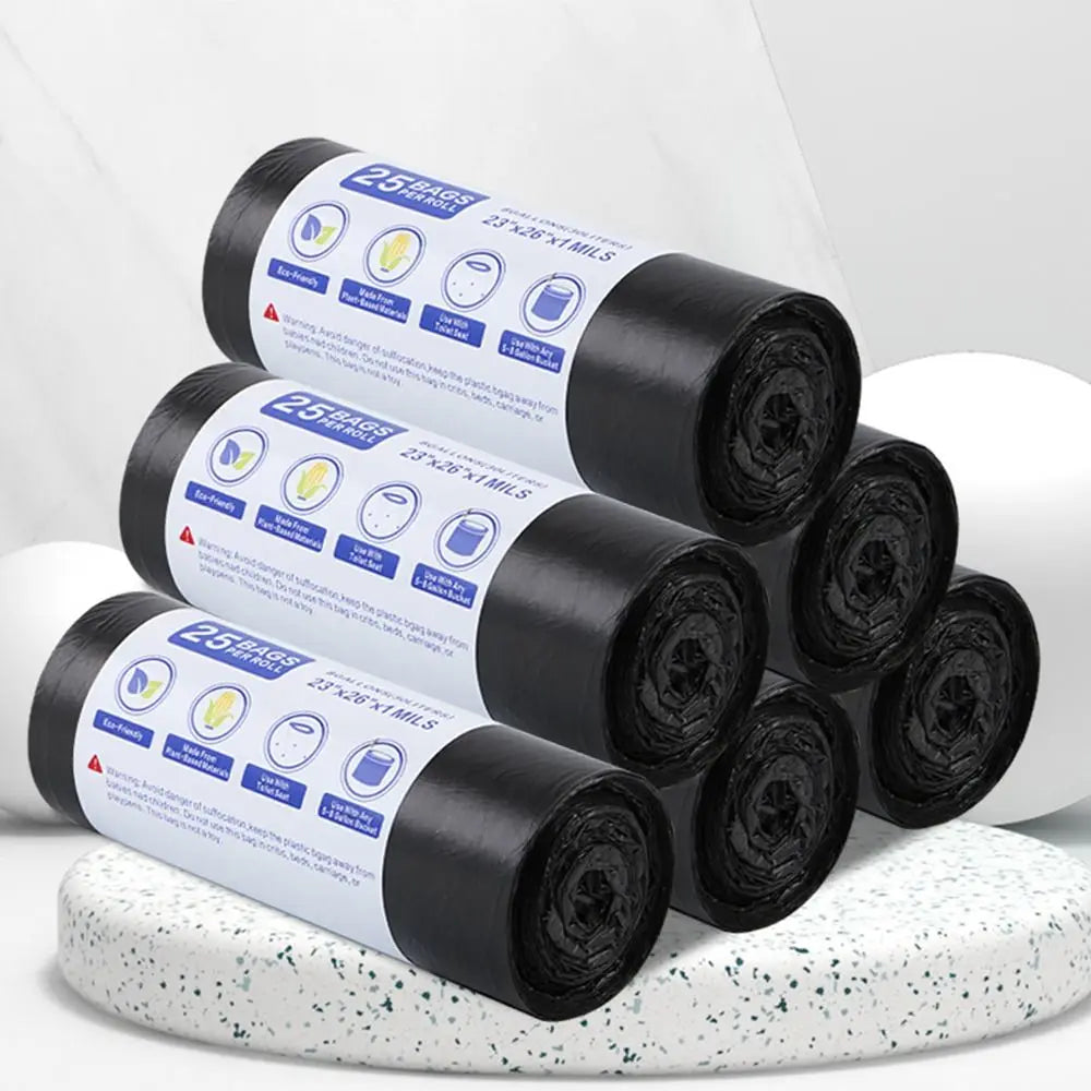 30Bags/Roll Disposable Garbage Bag Trash Can Bin Small Medium Large Rubbish Bag Points Off Black Plastic Bags Bathroom Kitchen