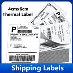 4x6 Inch 100/500 Sheets Thermal Shipping Label Printer Self-Adhesive Thermal Printing Paper DHL UPS Express Barcode Label