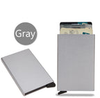 Rfid Metal Credit Card Holder Luxury Men Minimalist Wallet Cardholder Case Bag Business Supplies Card Storage Box Organizer Mini