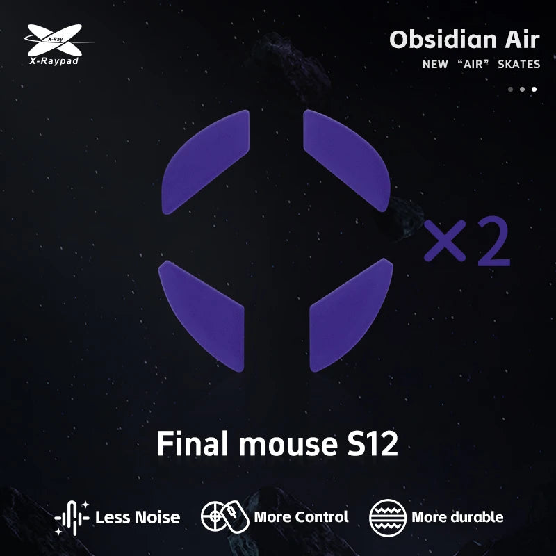 X-Raypad Obsidian Air Mouse Skates All Series – Quiet & Control
