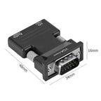 With HDMI Female to VGA Male Converter Audio Adapter Cable for Projector HD Computer Set-Top Box