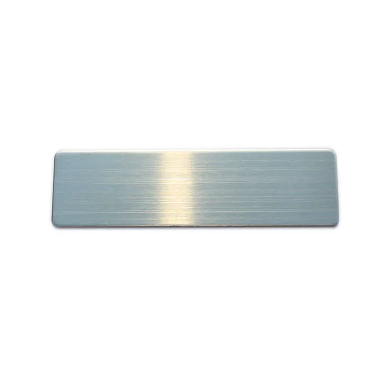 10pcs Brushed gold plate Laser Engraving Metal Name Badge Gold Silver Color Mirror Brushed Stainless Steel Badge Blank Material