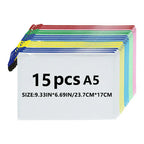 Christmas Stickers A5 Mesh Zipper Bag, Document Storage Bag, Waterproof And Rip-Proof Folder, Student Office Mobile Supplies