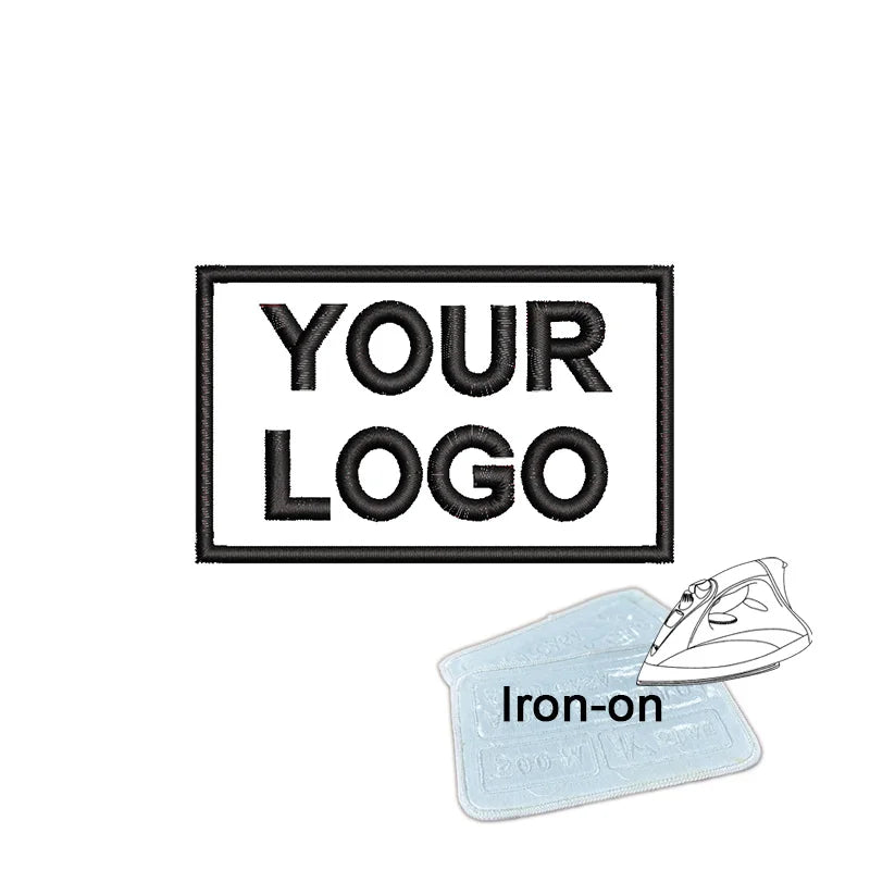 1PC 8x5cm Custom Name Tags Embroidered Patch Personalized Stripes Badge Number  Text Badge Iron On Backing Hook & Loop Backing