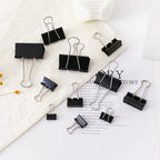 12Pcs/set Large Metal Binder Clips 32mm/ 41mm/ 51mm Notes Letter Paper Clip Office Stationery Supplies Binding Securing