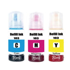 T103 103 104 Refill Dye Ink For Epson Eco Tank L1110 L3100 L3110 L3111 L3116 L3150 L3151 L3156 L3160 5190 Desktop Printer