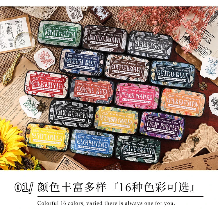 Multicolor Self-Inking Stamp Ink Pad for Planners Art Scrapbooking Student School Supplies Colorful Stationery Accessories