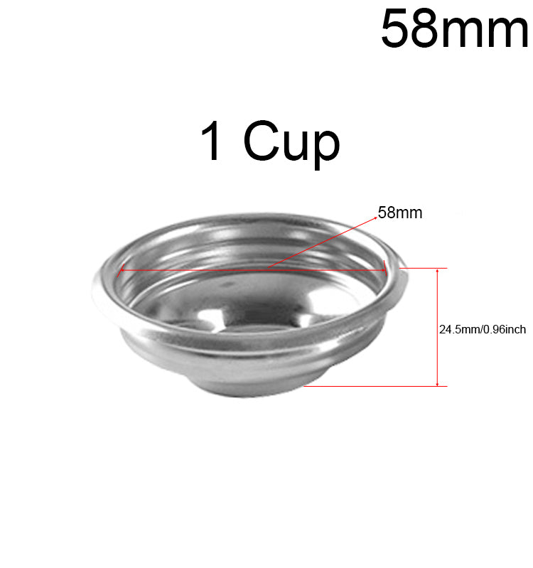 1Pcs 51mm 58mm 1 cup 2 cup 4 cup filter Replacement Filter Basket for Coffee Bottomless Portafilter