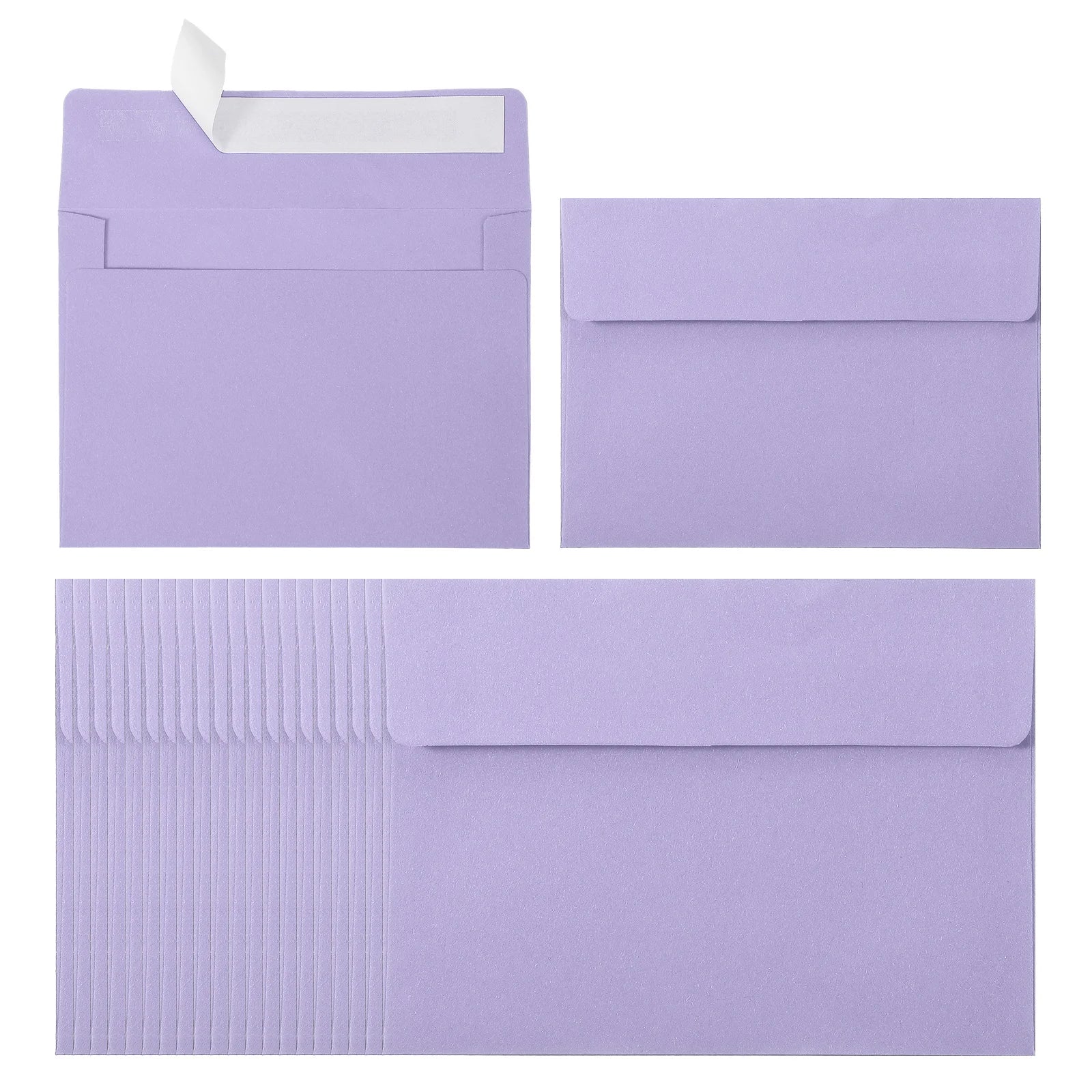 24Pcs A2 Envelopes Self Seal 110gsm Paper Invitation Envelopes for Postcard Wedding Greeting Cards Photos Announcement Mailing