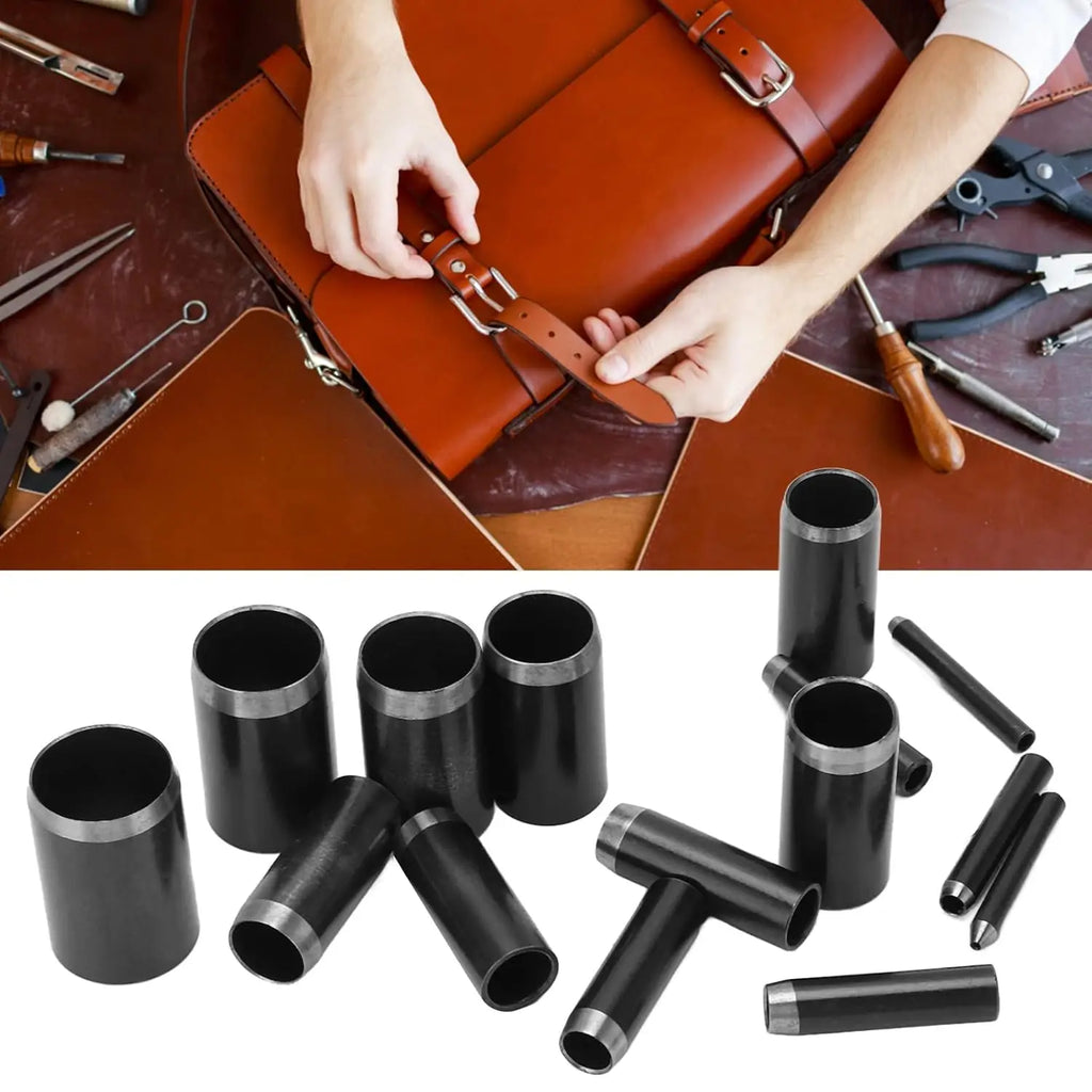 30 Sizes Round Hole Punch(1-50mm), Hollow Punch Cutter Tool Set with Storage Case, Leather Hole Punch, Leather Craft Die Cutter