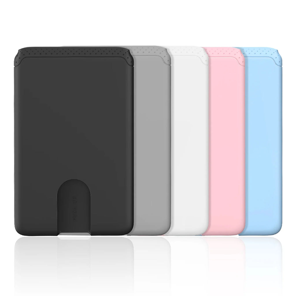 HOMEFISH Phone Holder Sticker Credit Card Holder Adhesive Soft Silicone Mobile Phone Wallet Compatible for Iphone Android